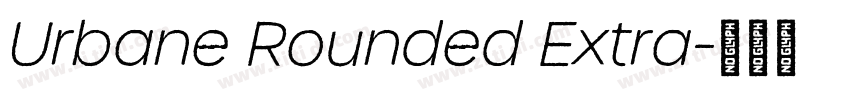 Urbane Rounded Extra字体转换
